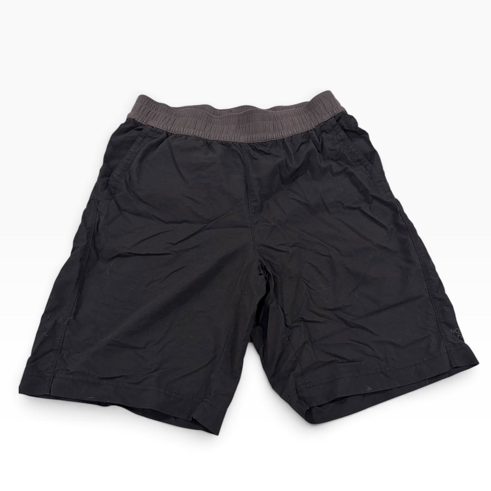 The North Face Mens Black Hiking Athletic Shorts Size Small Gray Waistband